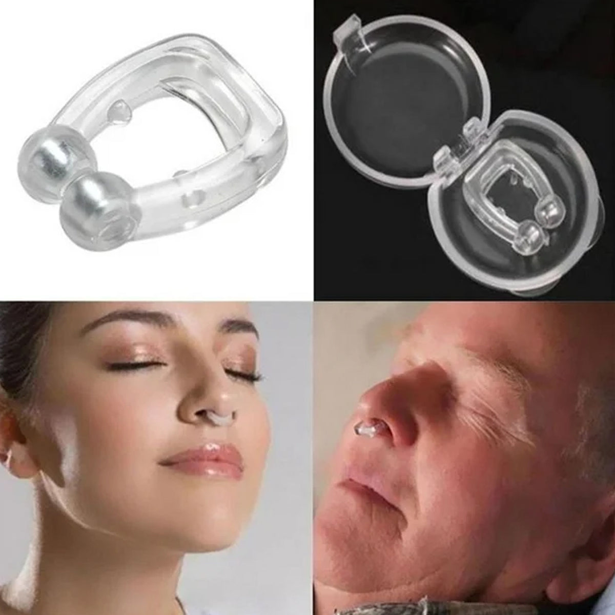 Anti Snore Device For Men And Woman Silicone Magnetic Nose Clip For Heavy Snoring Sleeper Snore Stopper Anti Snoring Device (1 Pc)